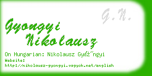 gyongyi nikolausz business card